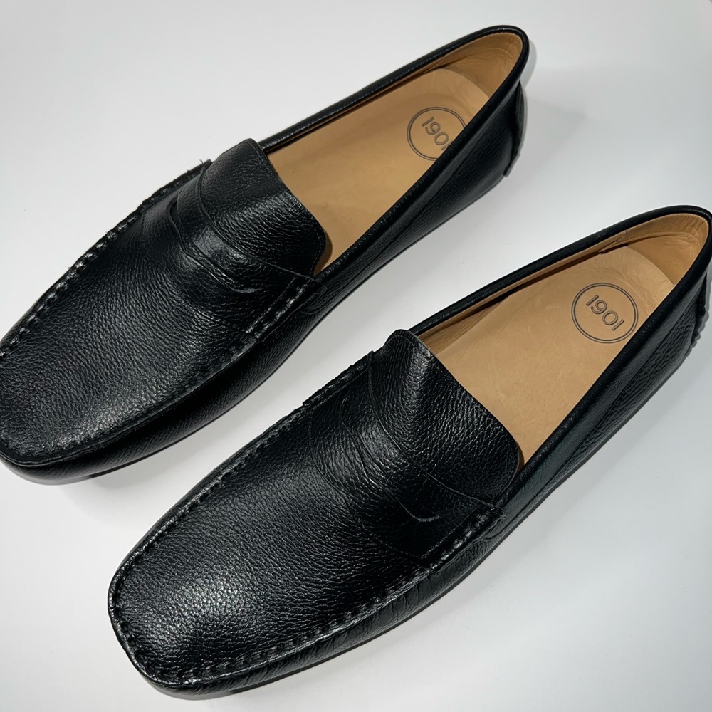 Men’s Black Leather Driving Shoe Size 15